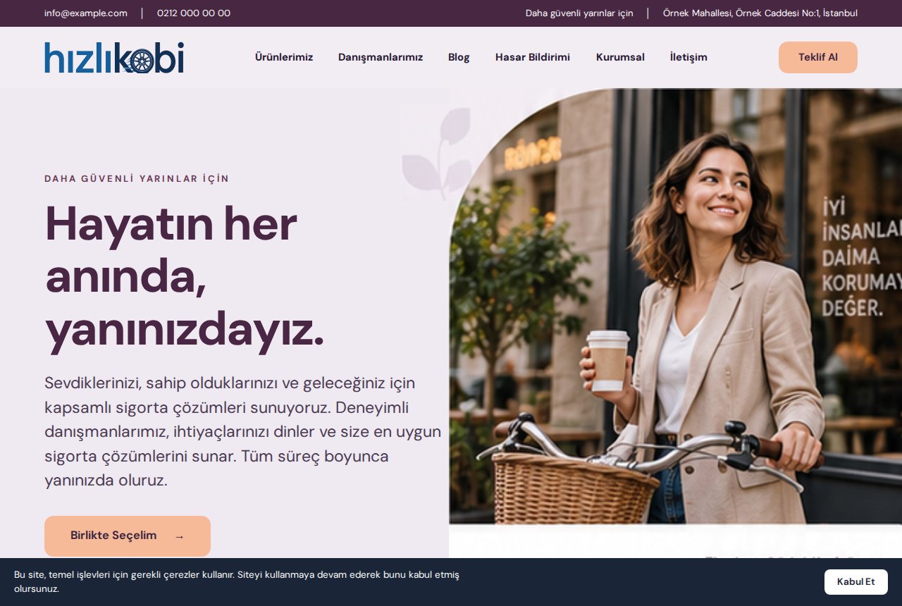 Sigorta Acenteliği 3 temasının demo önizlemesi