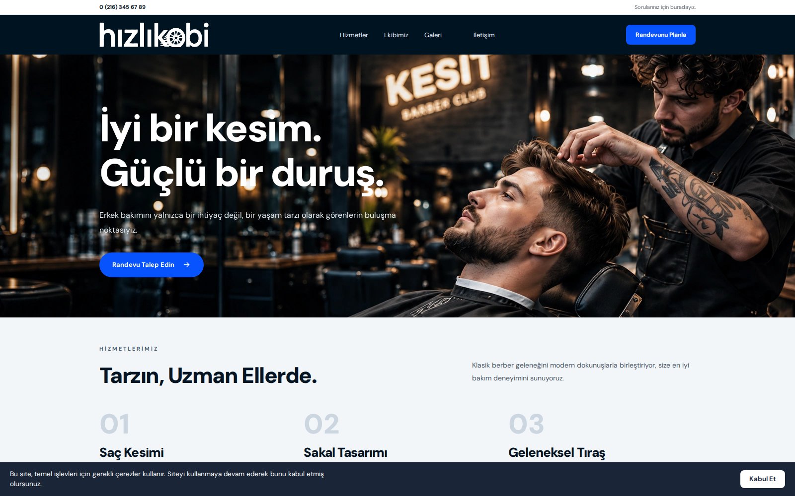 Kuaför / Berber 2 temasının demo önizlemesi