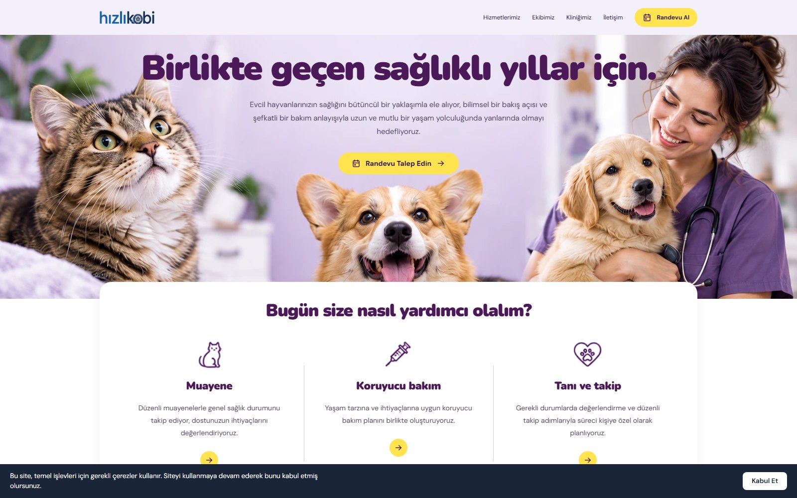 Veteriner 4 temasının demo önizlemesi