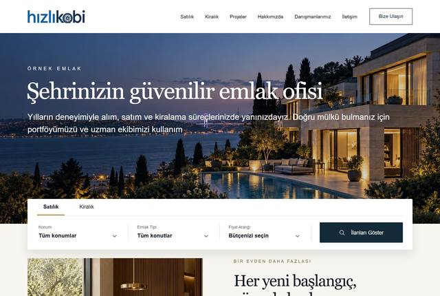 Emlak 1 temasının demo önizlemesi