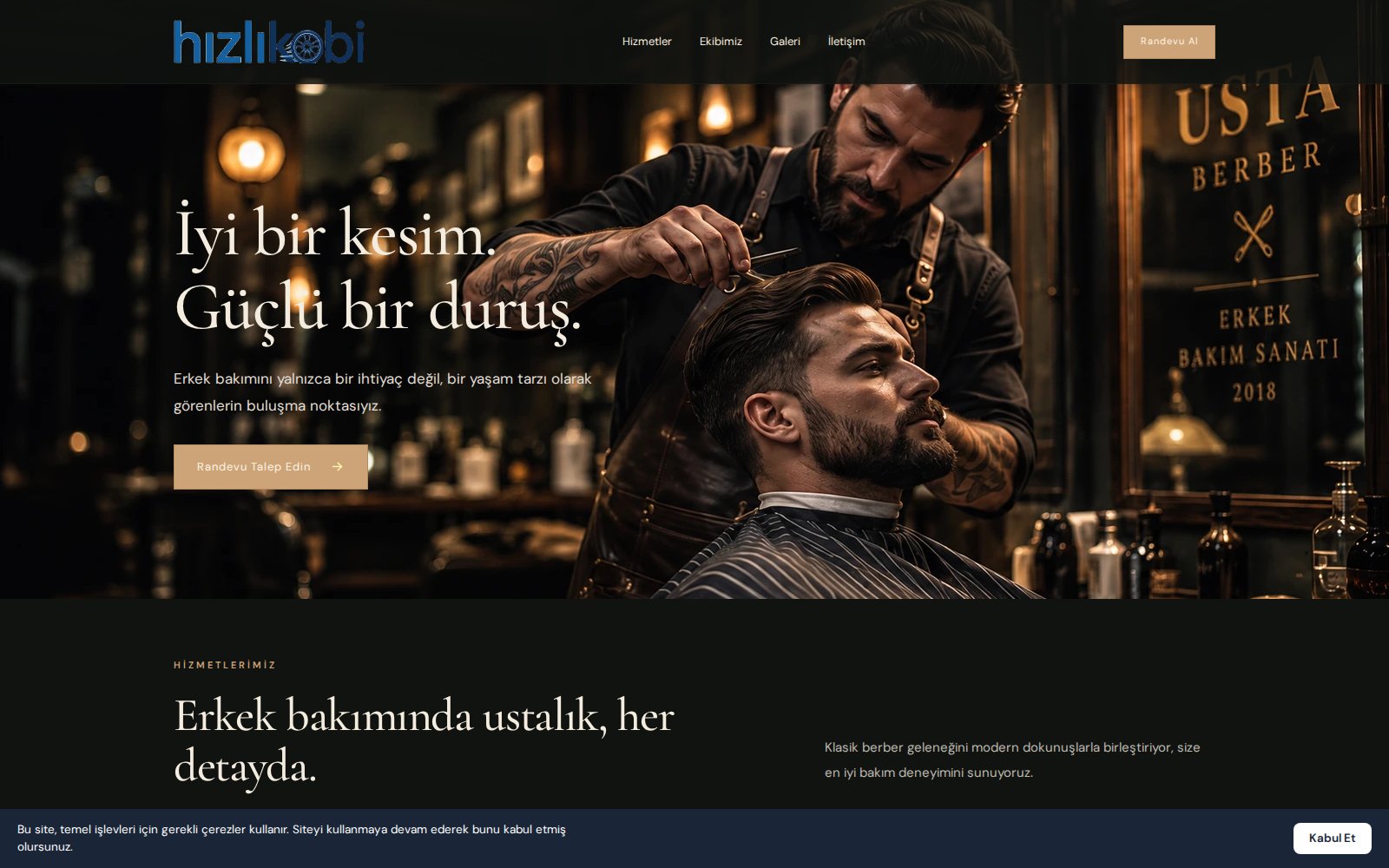 Kuaför / Berber 1 temasının demo önizlemesi
